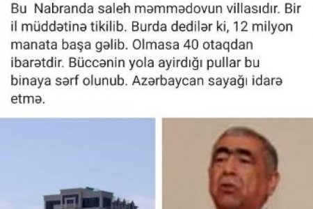 Saleh Məmmədov yollara ayrılan pulları belə xərcləyir...