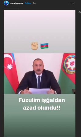 Füzulidən olan məşhurların AZADLIQ SEVİNCİ 