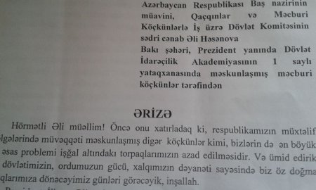 Köçkünlər yataqxanalarda istilik təchizatı tələb edirlər