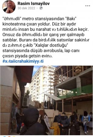 Xətainin icra başçısı üçün vətəndaşın həyatı ÖNƏM DAŞIMIR?