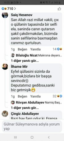 Deputat bu dəfə Parisdən şəkil paylaşdı, tənqid olundu