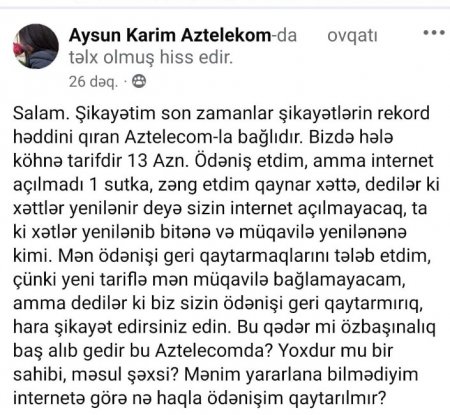 "Yoxdurmu buranın bir sahibi, məsul şəxsi?"